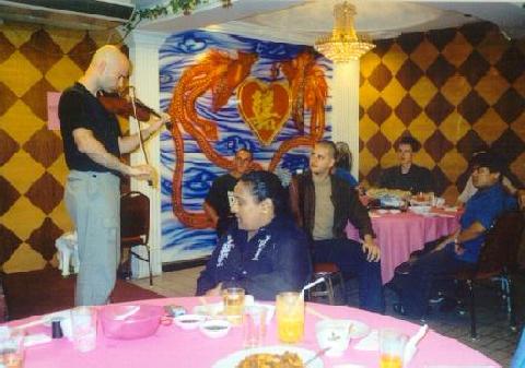 Anthony Korahais Playing the Violin